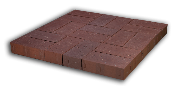 Red Burgundy Relieved-Edge Lug 2¼×4×8 Paver — Accessories