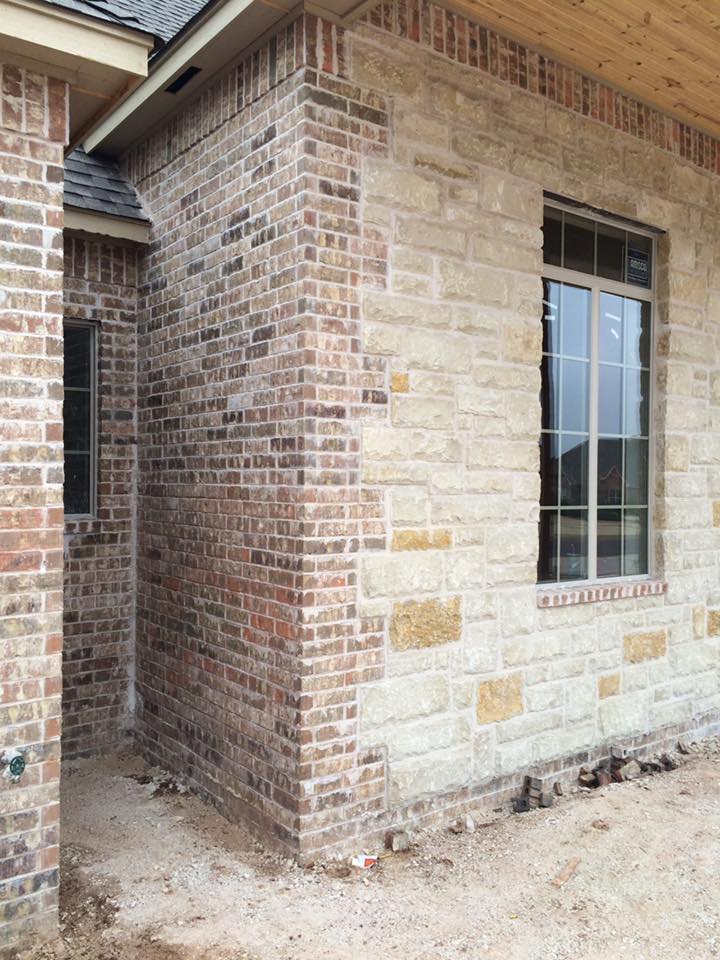 Natural stone veneer close-up